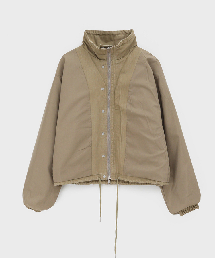 ヘリンボーンハイネックジャンパー