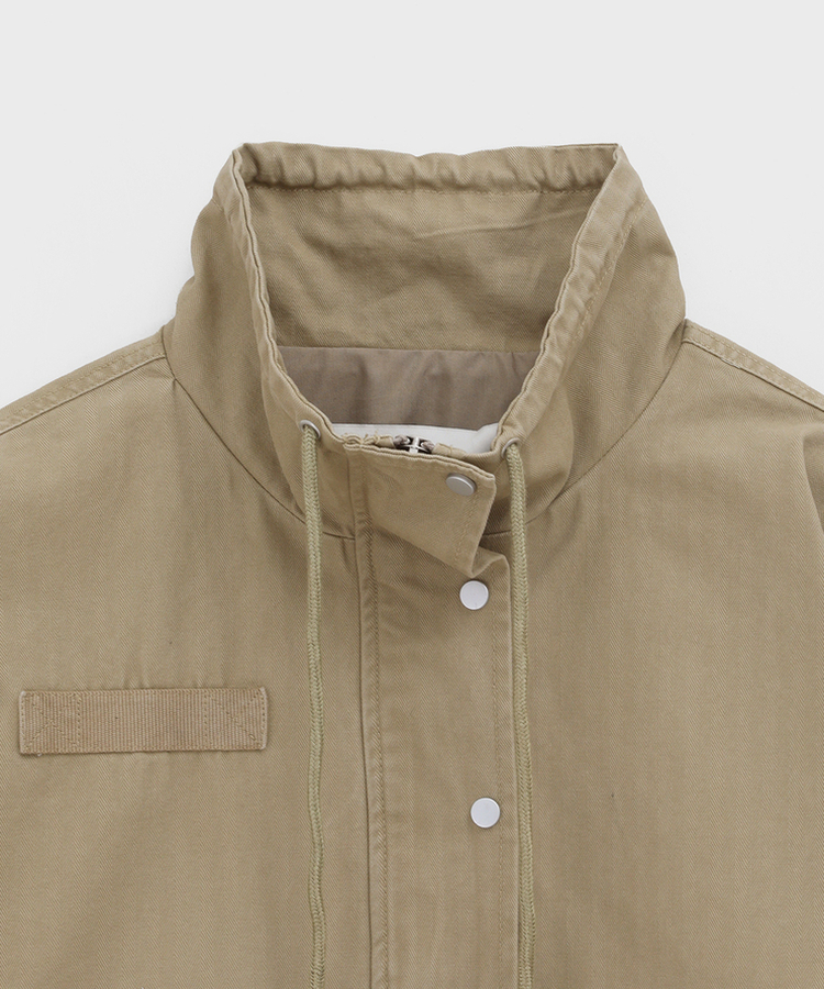 ヘリンボーンハイネックジャンパー