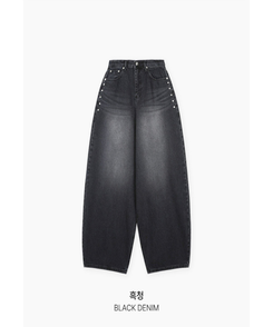 【丈別】バルーンワイドデニムパンツ