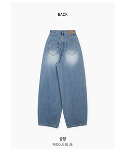 【丈別】バルーンワイドデニムパンツ