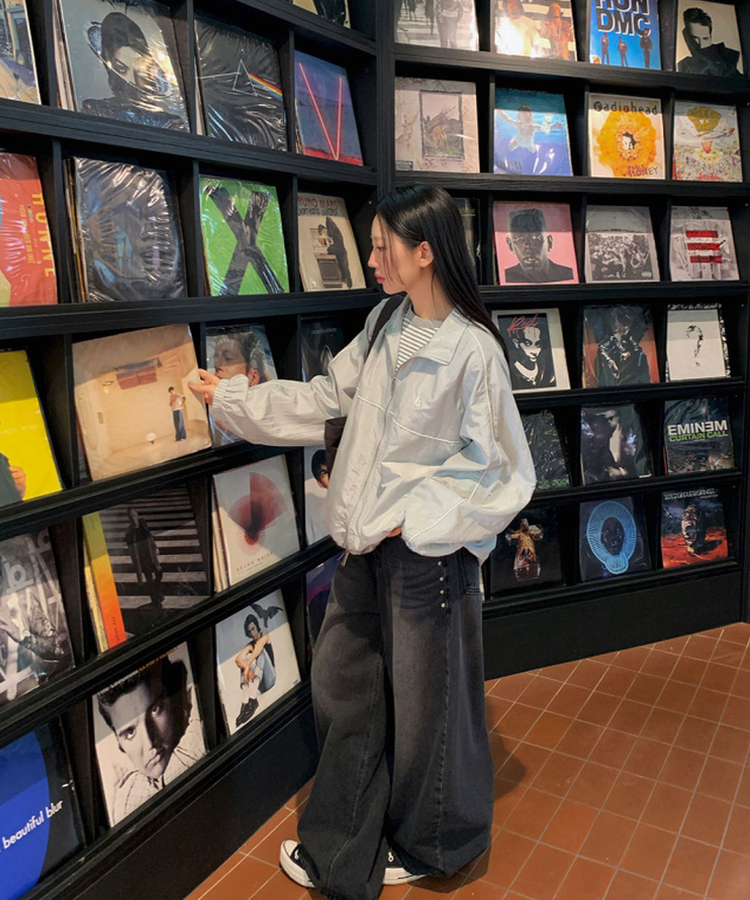 【丈別】バルーンワイドデニムパンツ BLACK DENIM