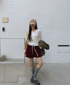 パンチングカーディガン IVORY