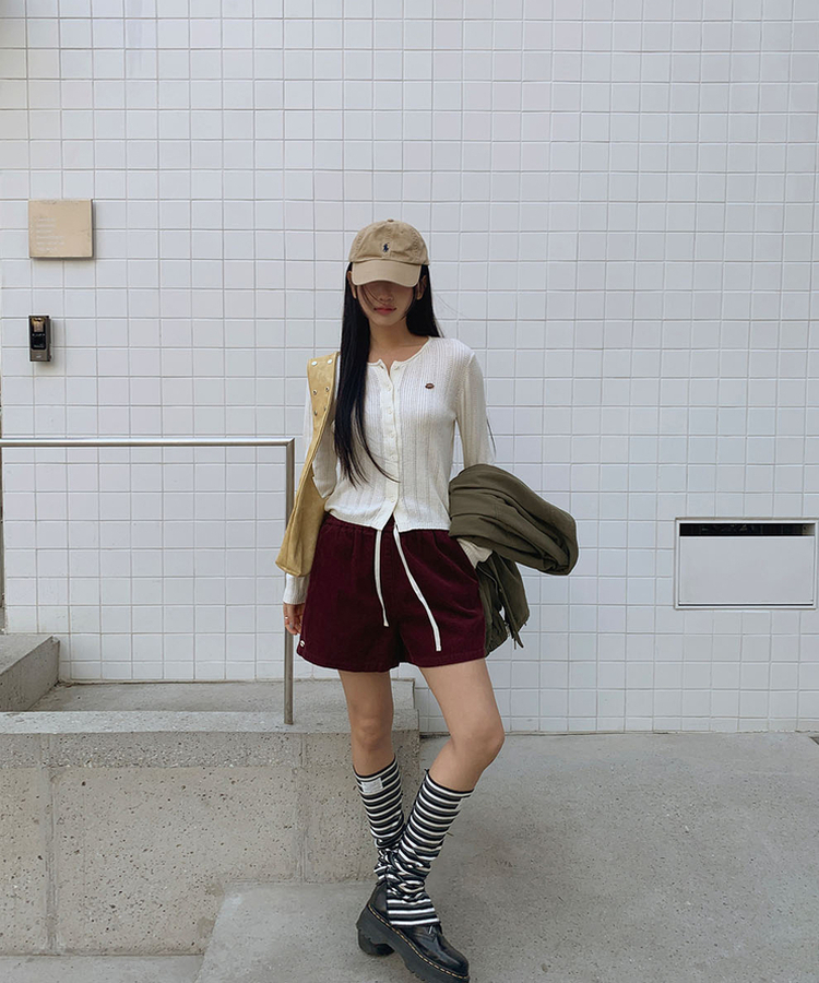 パンチングカーディガン IVORY