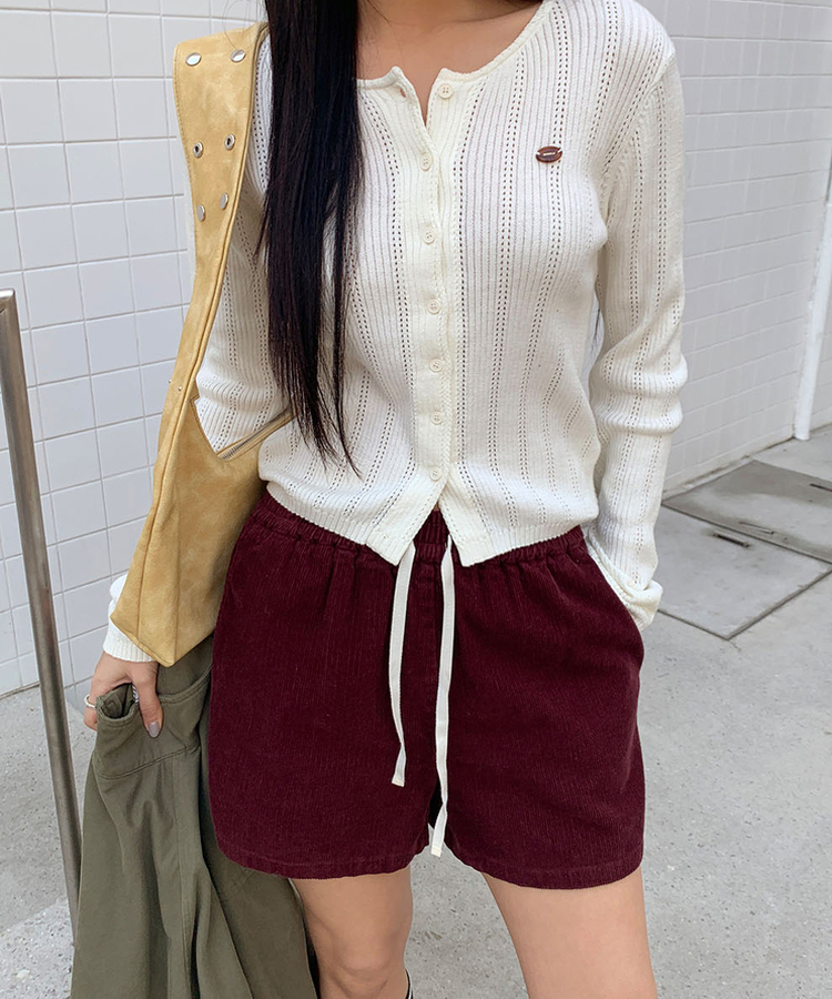 パンチングカーディガン IVORY