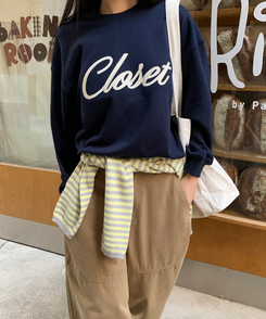 ロンダレタリングスウェット NAVY