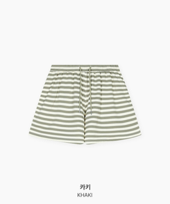 【SET】ストライプフードジップアップ＋ショートパンツ