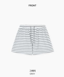 【SET】ストライプフードジップアップ＋ショートパンツ