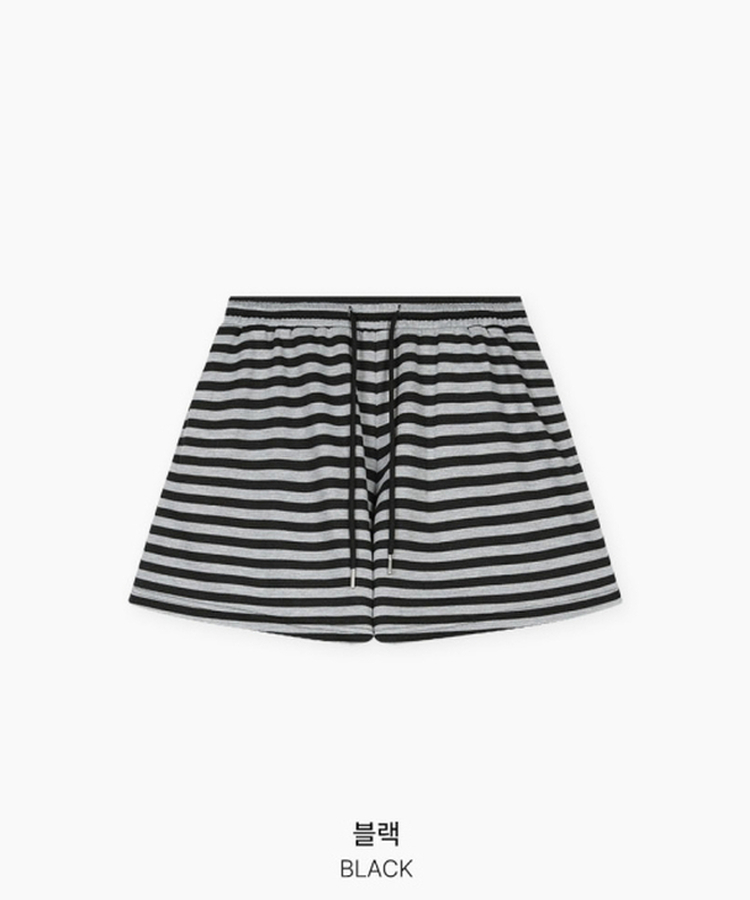 【SET】ストライプフードジップアップ＋ショートパンツ