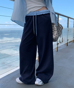 【丈別】バイカラー2WAYトレーニングパンツ NAVY