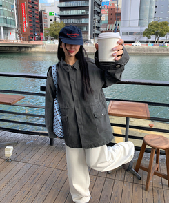 【丈別】バイカラー2WAYトレーニングパンツ IVORY