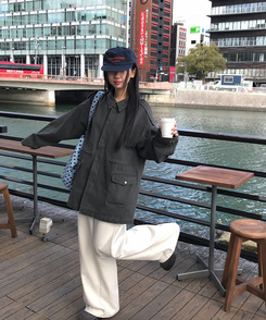 【丈別】バイカラー2WAYトレーニングパンツ IVORY