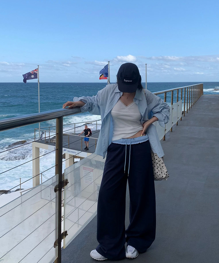 【丈別】バイカラー2WAYトレーニングパンツ NAVY