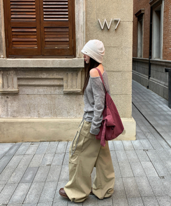 シースルーウエストベルトニット(5color) GREY