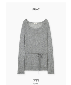 シースルーウエストベルトニット(5color)