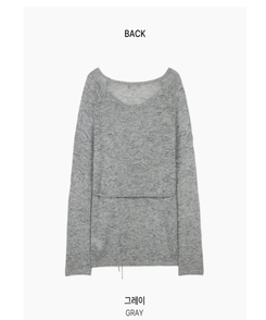 シースルーウエストベルトニット(5color)