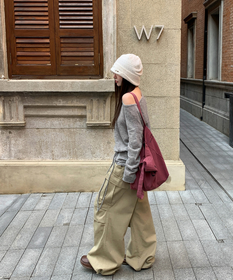 シースルーウエストベルトニット(5color) GREY