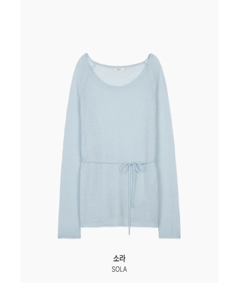 シースルーウエストベルトニット(5color)