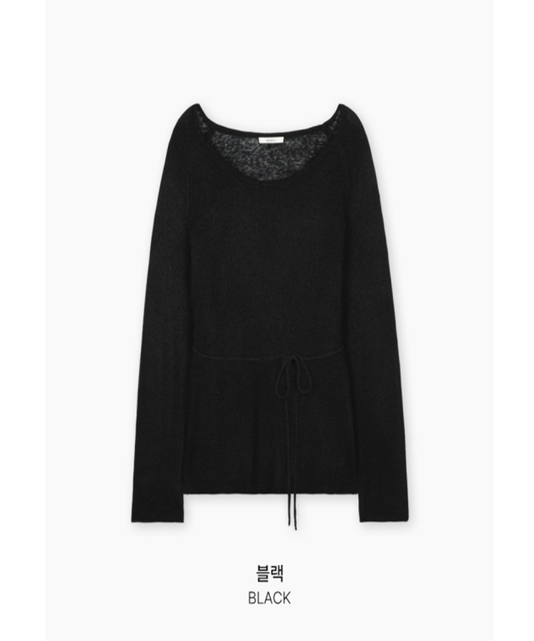 シースルーウエストベルトニット(5color)