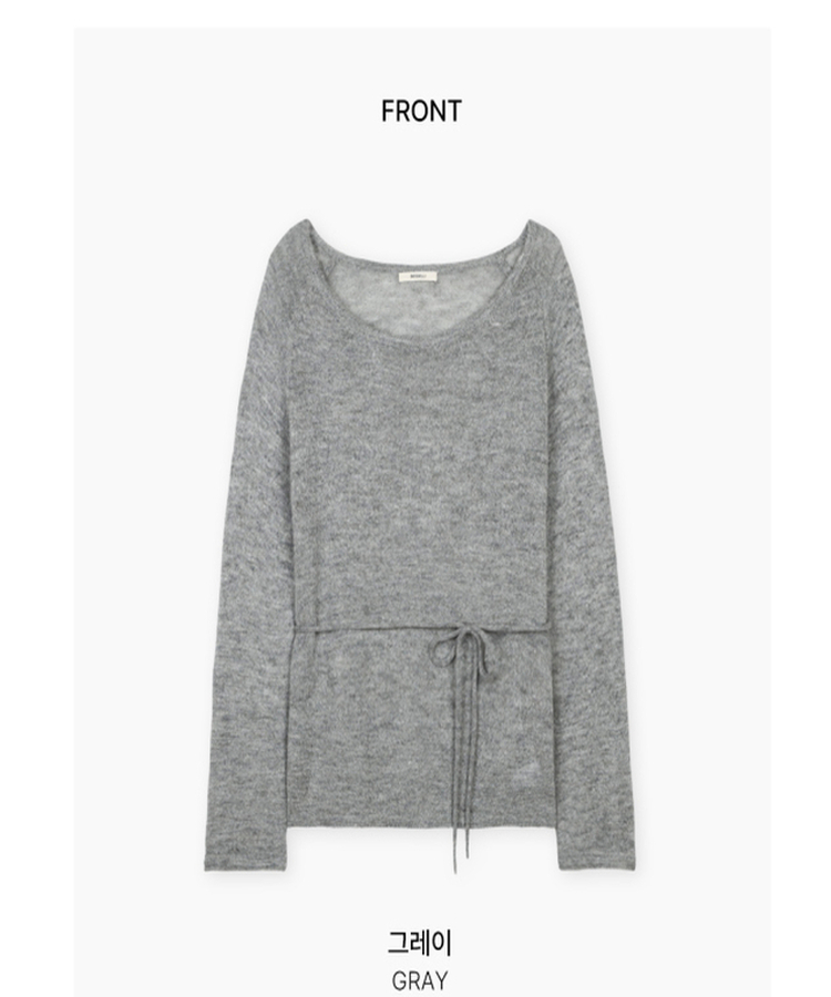 シースルーウエストベルトニット(5color)