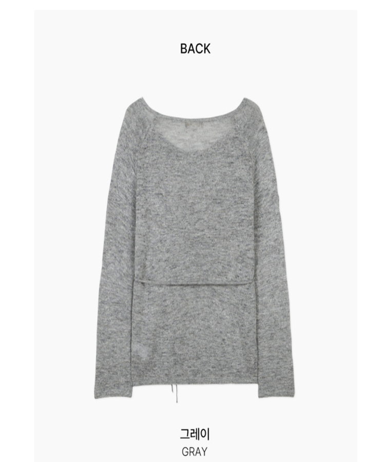 シースルーウエストベルトニット(5color)