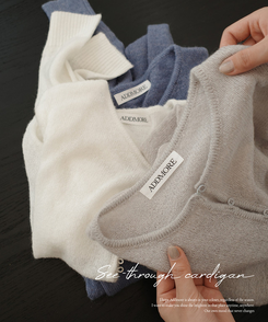 シースルーラウンドカーディガン