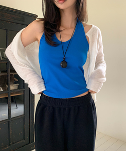 シースルーラウンドカーディガン IVORY