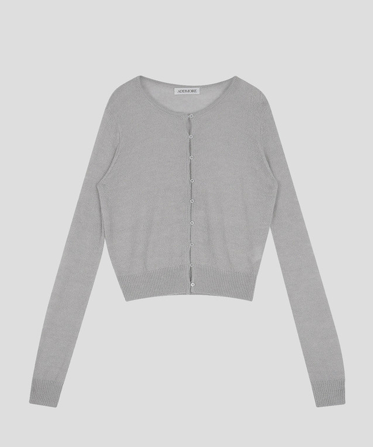 シースルーラウンドカーディガン