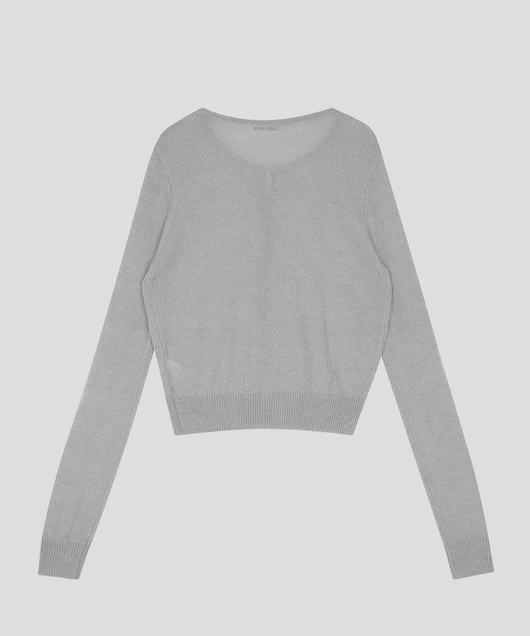 シースルーラウンドカーディガン