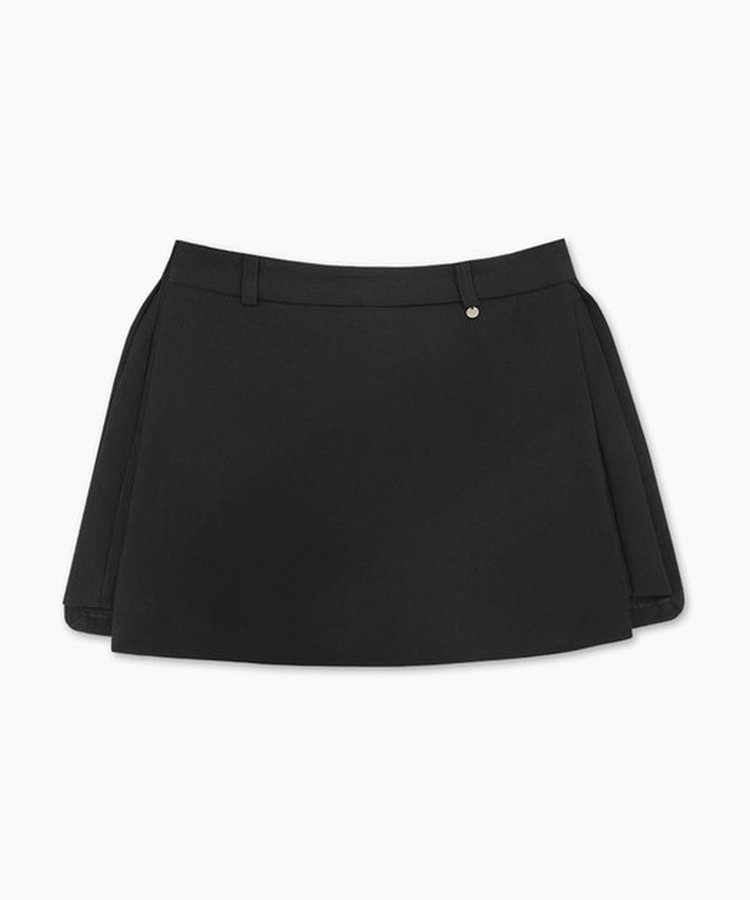 【ベルト付き】サイドスリットミニスカートパンツ