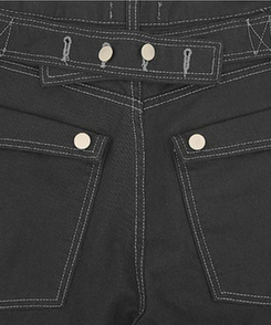 バックルビッグポケットバルーンワイドコットンパンツ