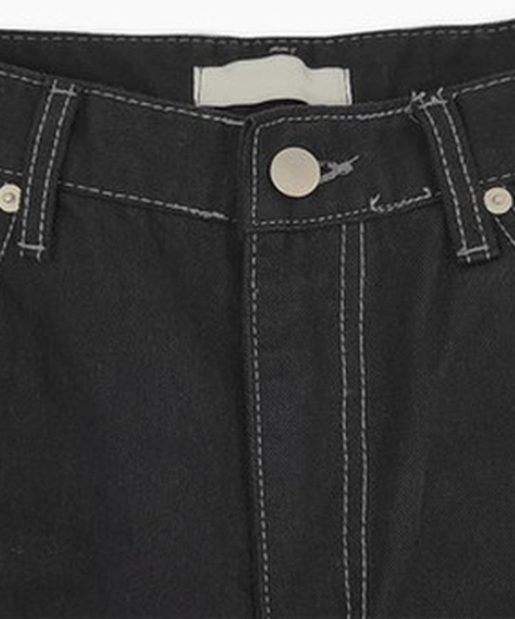 バックルビッグポケットバルーンワイドコットンパンツ