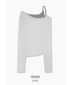 ワンオフキャミソール長袖Tシャツ