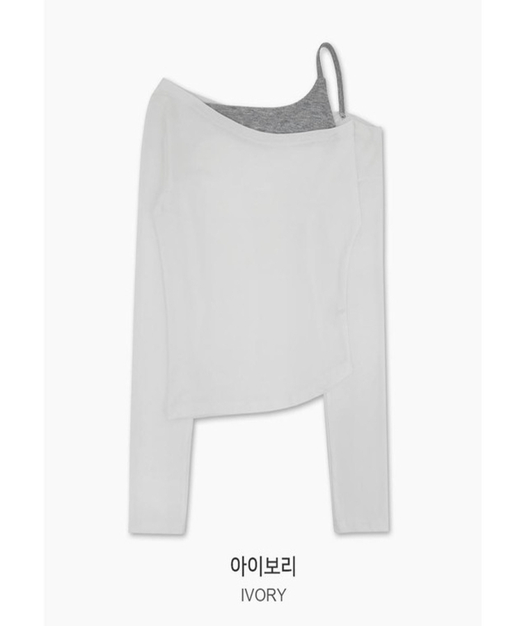 ワンオフキャミソール長袖Tシャツ