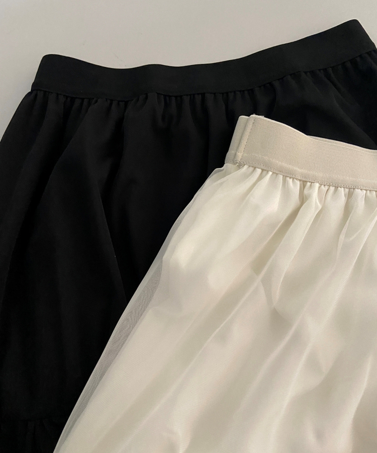 ティアードレースロングスカート