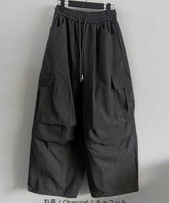 カーゴポケットバルーンフィットワイドロングパンツ