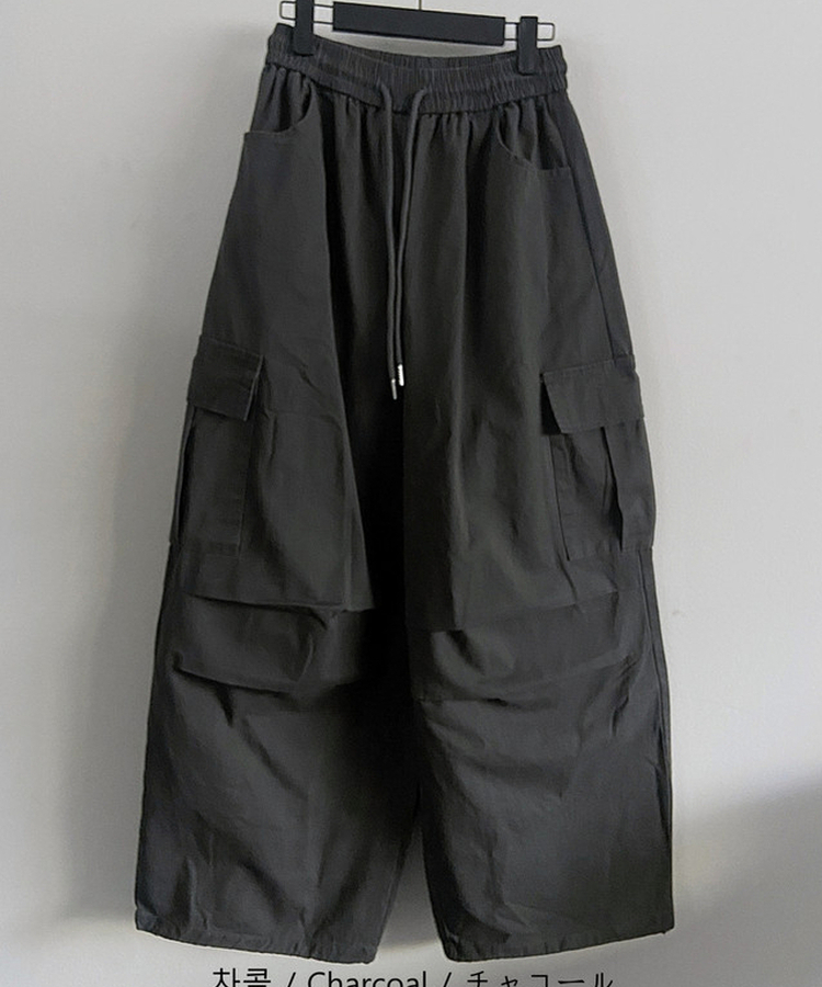カーゴポケットバルーンフィットワイドロングパンツ
