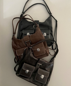 ポケットレザーバックパック