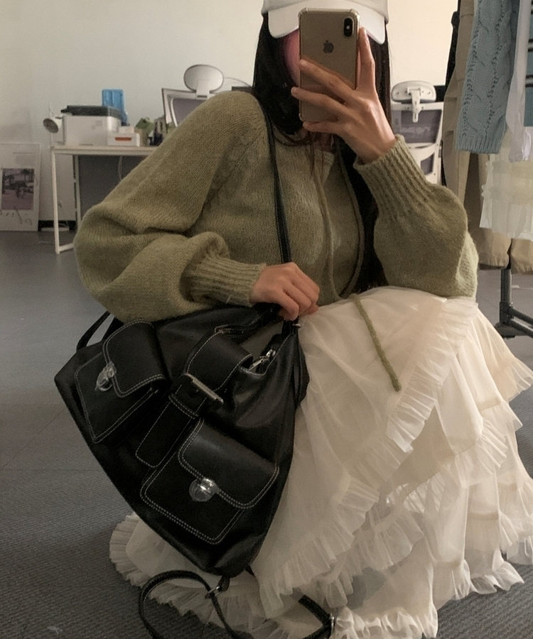 ポケットレザーバックパック BLACK