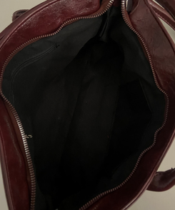 シルバーベルトアイレットスクエアバッグ