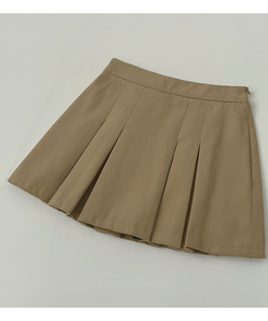 【丈別】プリーツサイドジッパースカートパンツ