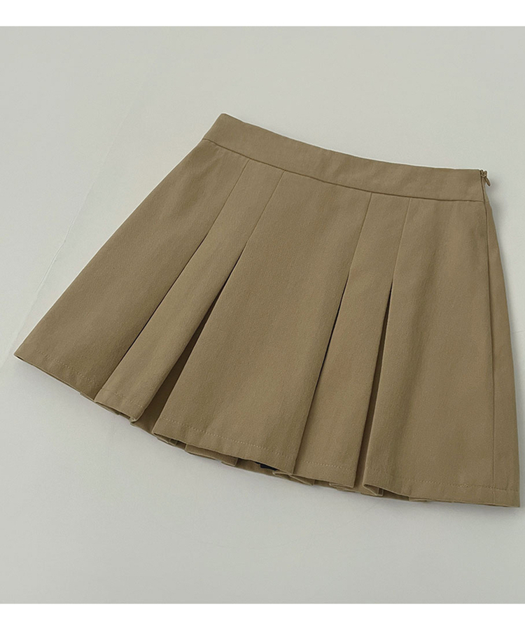 【丈別】プリーツサイドジッパースカートパンツ