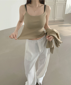 【SET】トレンドキャミソール ニットカーディガン BEIGE