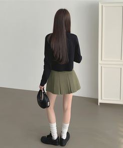 【SET】トレンドキャミソール ニットカーディガン BLACK