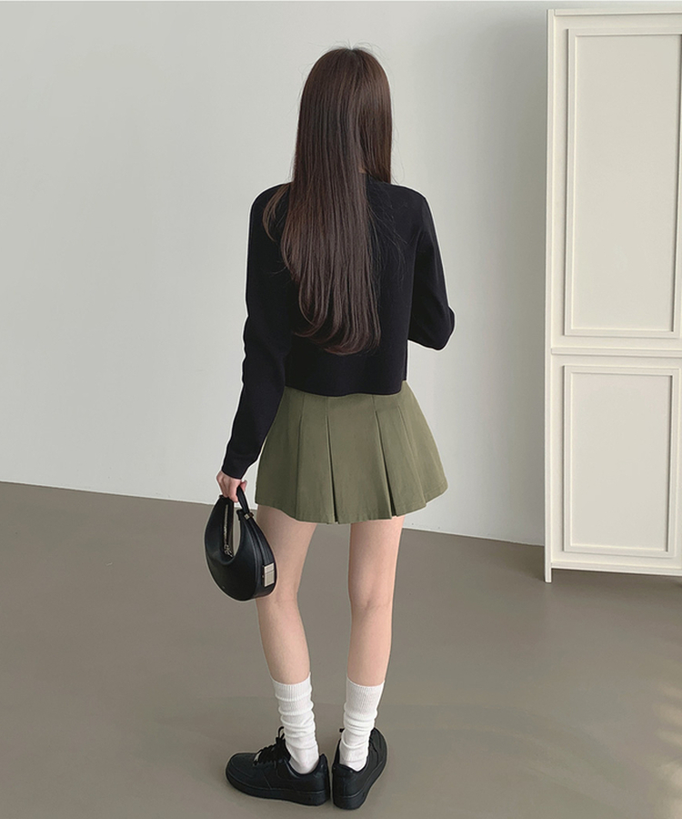 【SET】トレンドキャミソール ニットカーディガン BLACK