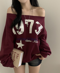 レタリングワンオフスウェット WINE