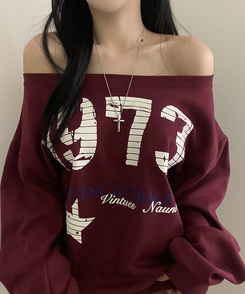 レタリングワンオフスウェット WINE