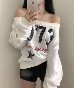 レタリングワンオフスウェット IVORY