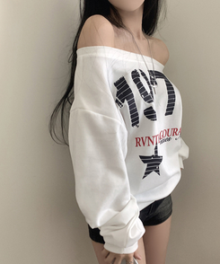 レタリングワンオフスウェット IVORY