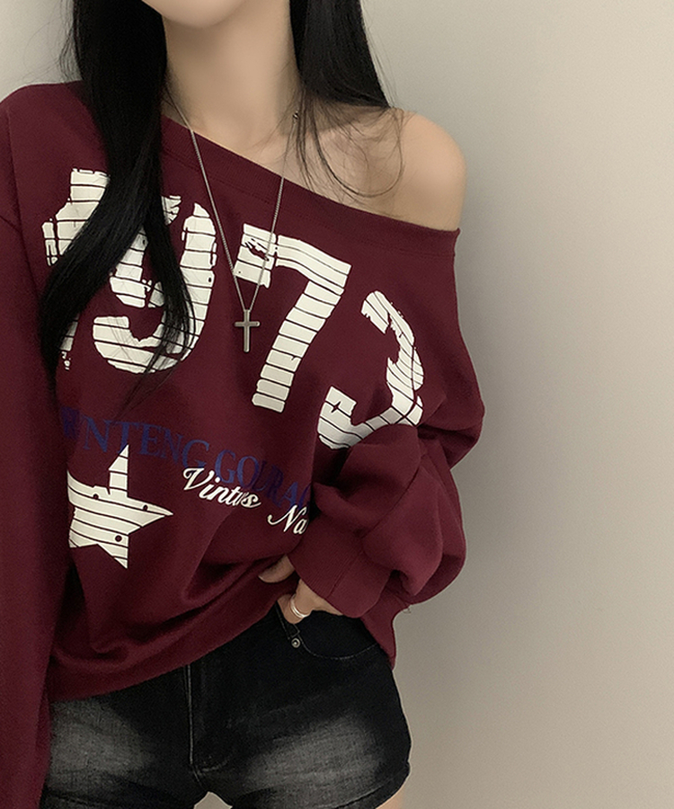 レタリングワンオフスウェット WINE