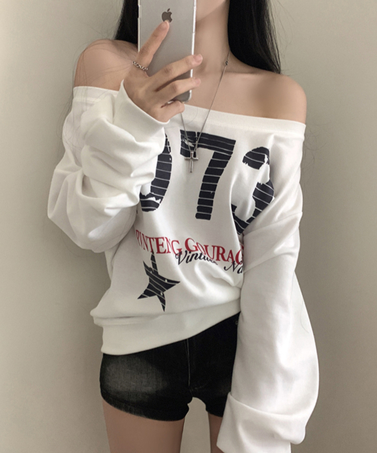 レタリングワンオフスウェット IVORY